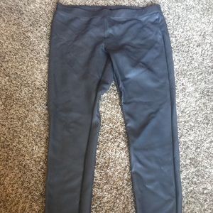Express Gray Leather Leggings
